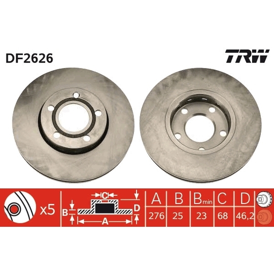 DF2626 - Brake Disc 