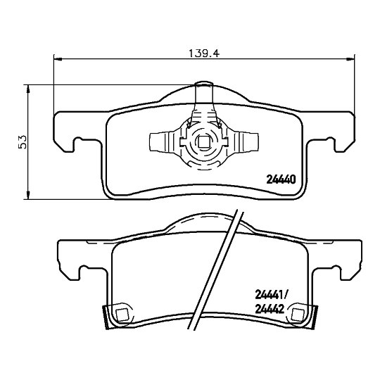 MDB2289 - Brake Pad Set, disc brake 