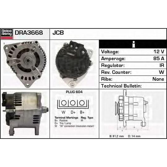 DRA3668 - Alternator 