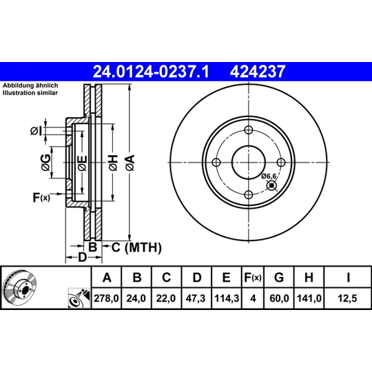 24.0124-0237.1 - Bromsskiva 