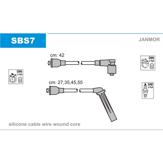 SBS7 - Tändkabelsats 