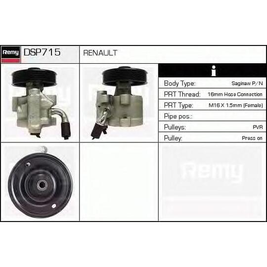 DSP715 - Hydraulikslang, stysrsystem 