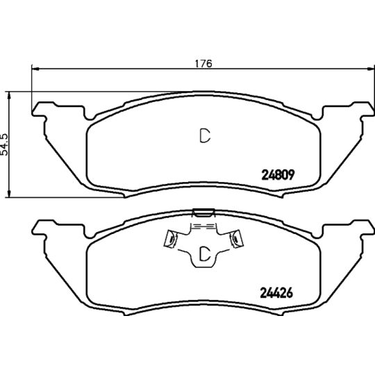 MDB2524 - Brake Pad Set, disc brake 