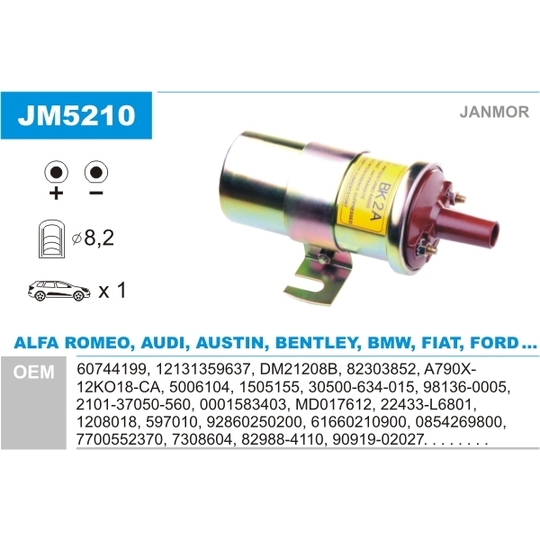 JM5210 - Ignition coil 