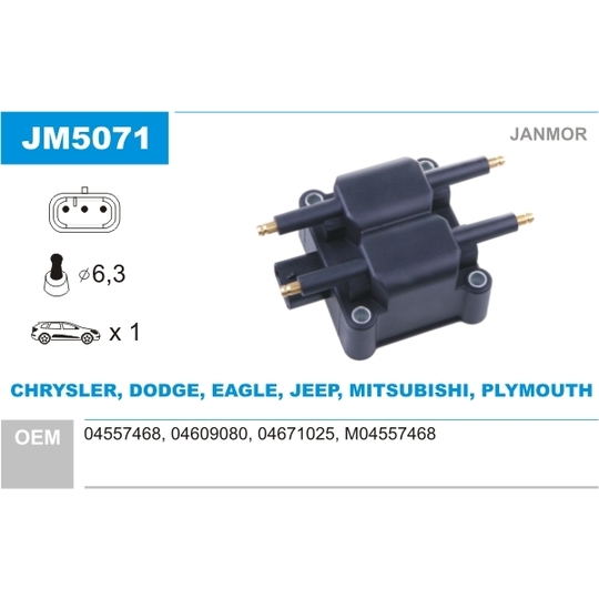 JM5071 - Ignition coil 