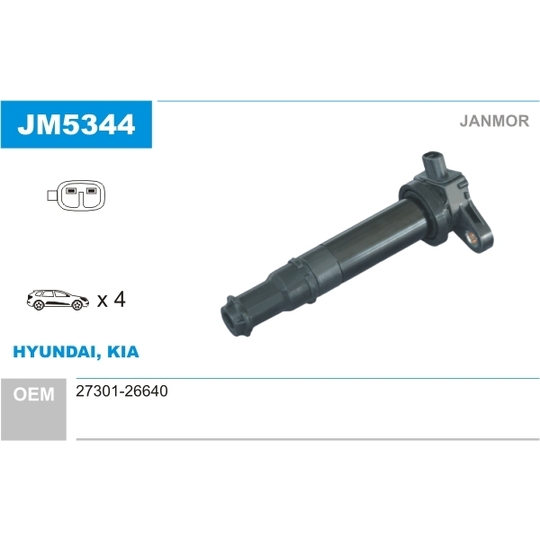 JM5344 - Ignition coil 