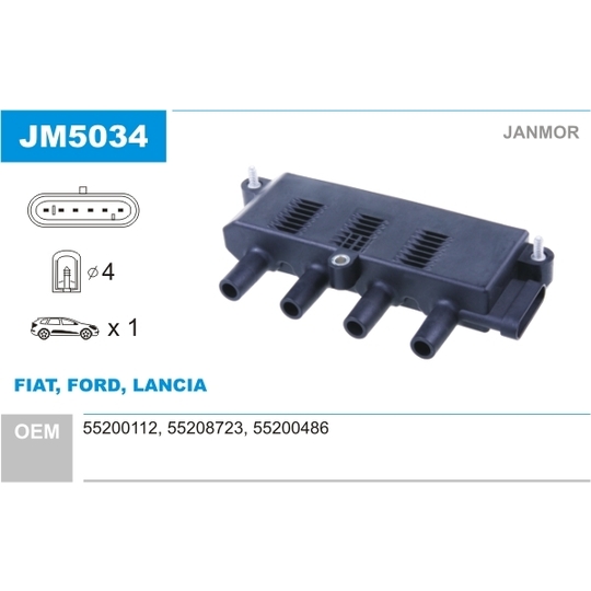 JM5034 - Ignition coil 