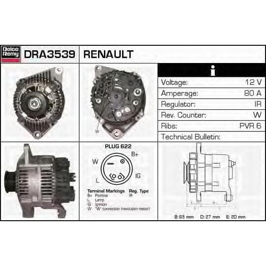 DRA3539 - Alternator 