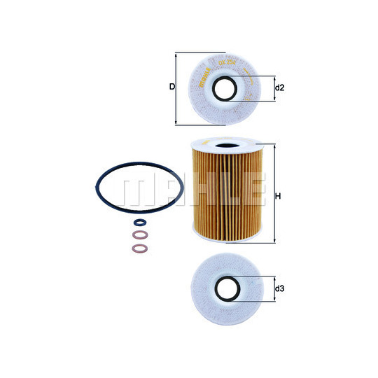 OX 254D2 - Oil filter 