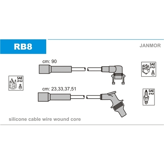 RB8 - Ignition Cable Kit 