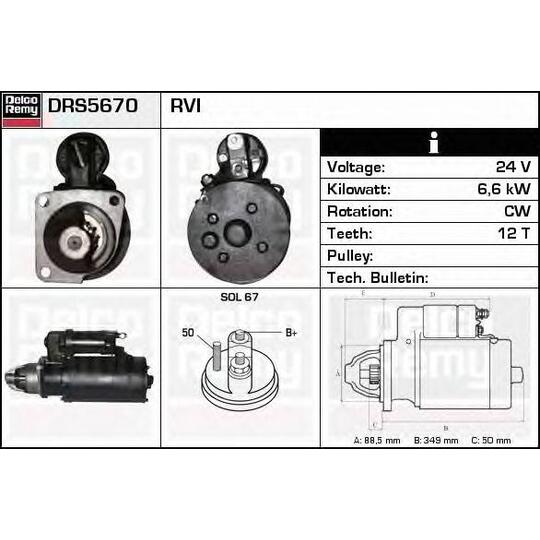 DRS5670 - Startmotor 