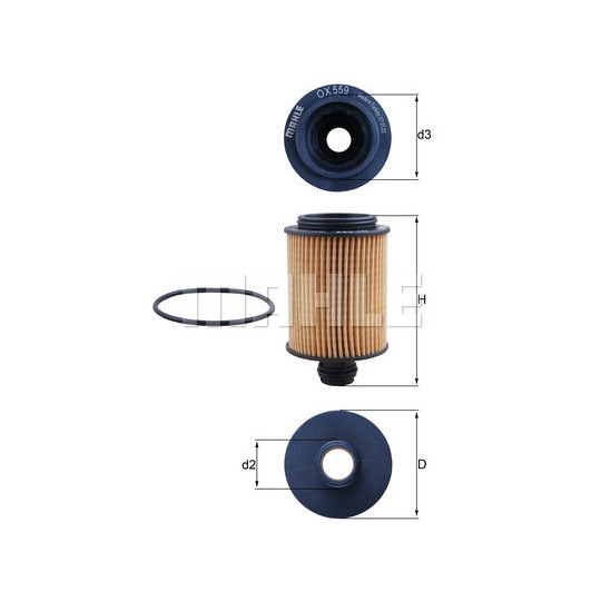 OX 559D - Oil filter 