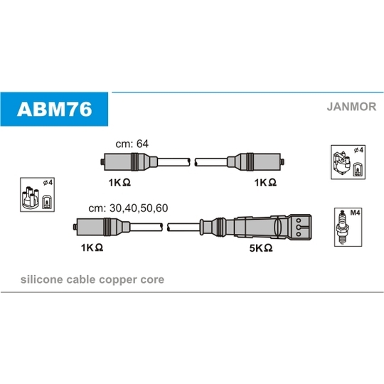 ABM76 - Ignition Cable Kit 