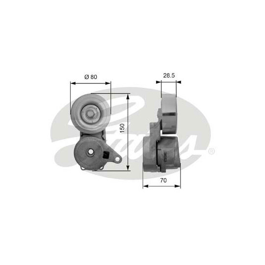 T38413 - Tensioner Pulley, v-ribbed belt 