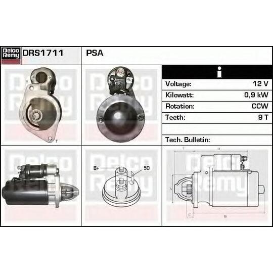 DRS1711 - Käynnistinmoottori 