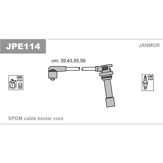 JPE114 - Ignition Cable Kit 