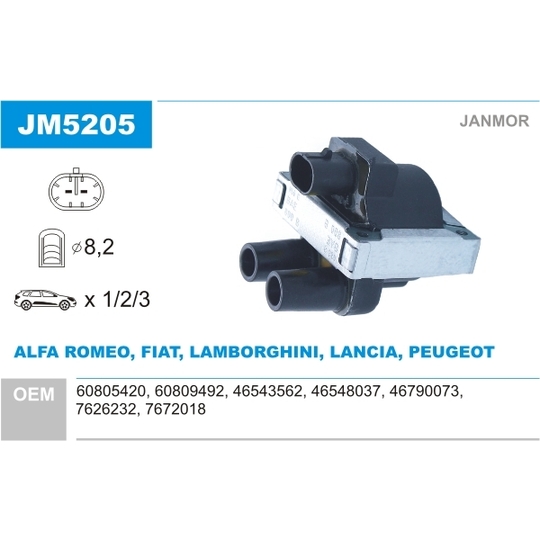 JM5205 - Ignition coil 