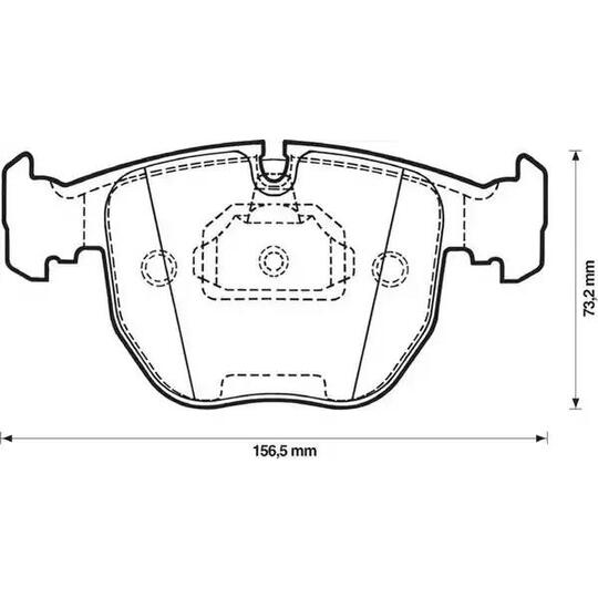 571873J-AS - Brake Pad Set, disc brake 