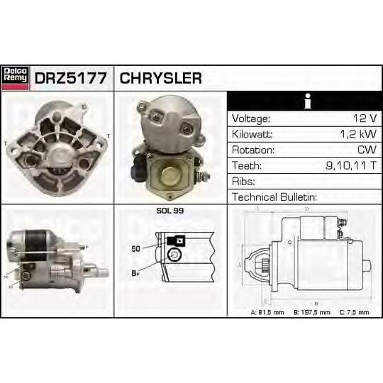 DRZ5177 - Startmotor 