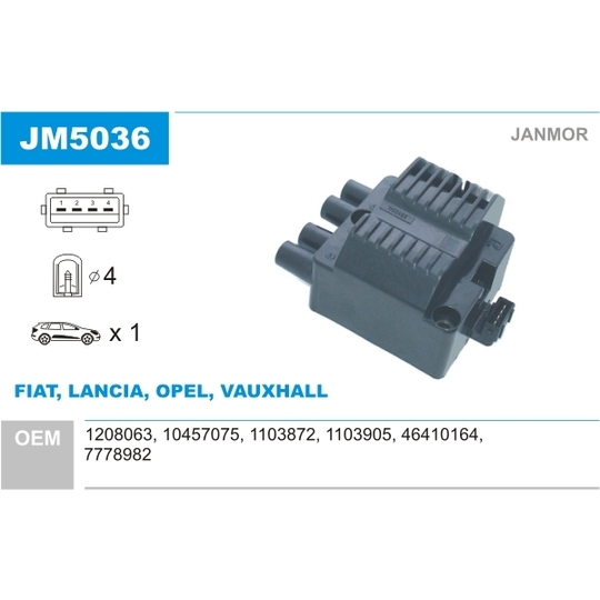 JM5036 - Ignition coil 