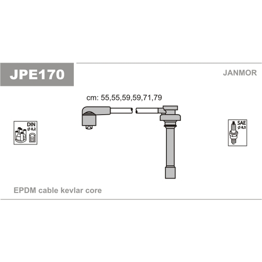 JPE170 - Tändkabelsats 