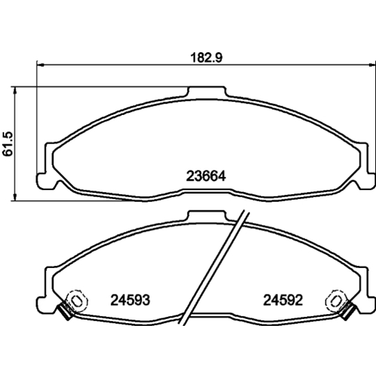 MDB2383 - Brake Pad Set, disc brake 