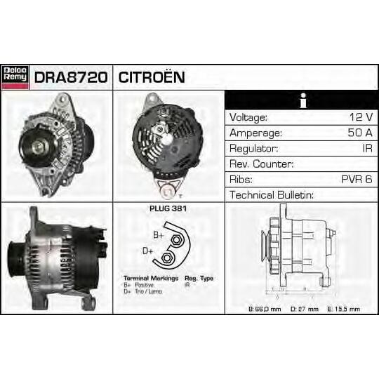 DRA8720 - Alternator 