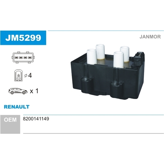 JM5299 - Ignition coil 