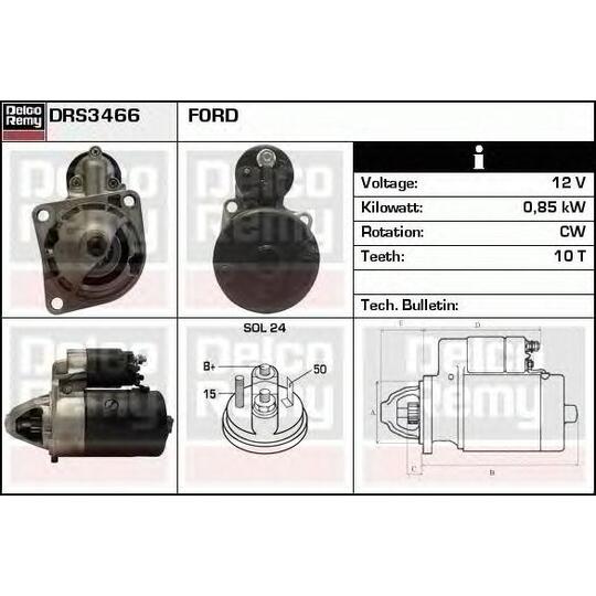 DRS3466 - Startmotor 