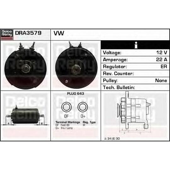 DRA3579 - Alternator 