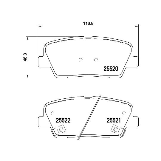 MDB3267 - Brake Pad Set, disc brake 