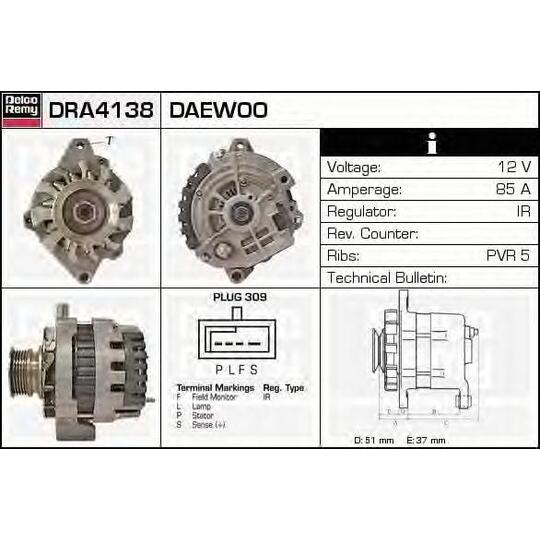 DRA4138 - Alternator 