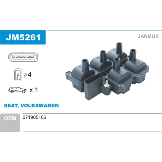 JM5261 - Ignition coil 