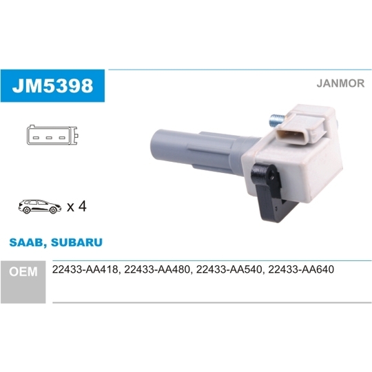 JM5398 - Ignition coil 