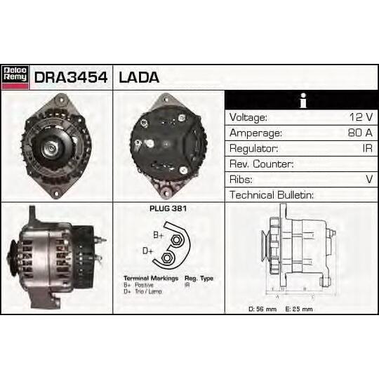 DRA3454 - Alternator 
