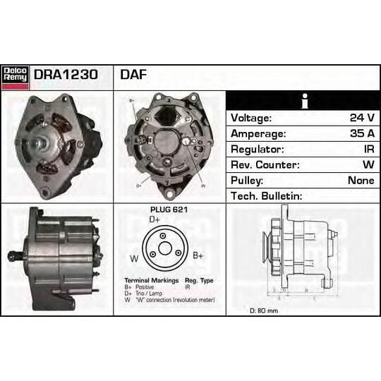 DRA1230 - Alternator 