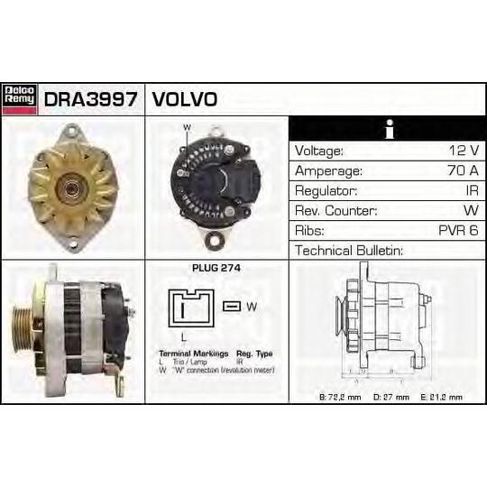 DRA3997 - Alternator 