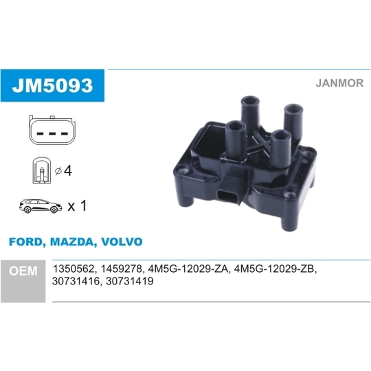JM5093 - Ignition coil 