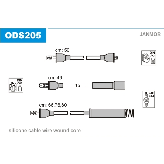 ODS205 - Ignition Cable Kit 