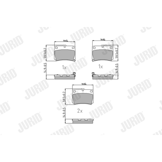 572519J - Brake Pad Set, disc brake 