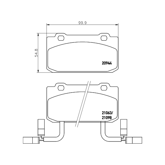 MDB1357 - Brake Pad Set, disc brake 