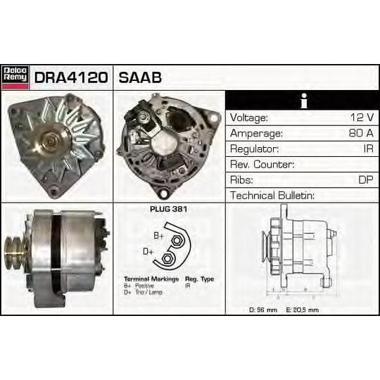 DRA4120 - Alternator 