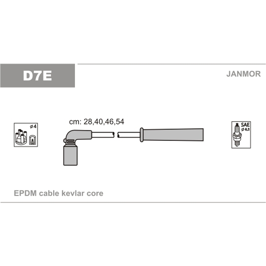 D7E - Ignition Cable Kit 
