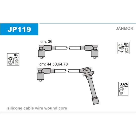 JP119 - Süütesüsteemikomplekt 