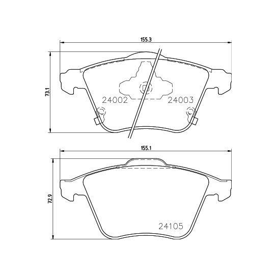 MDB2768 - Brake Pad Set, disc brake 