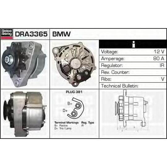 DRA3365 - Alternator 