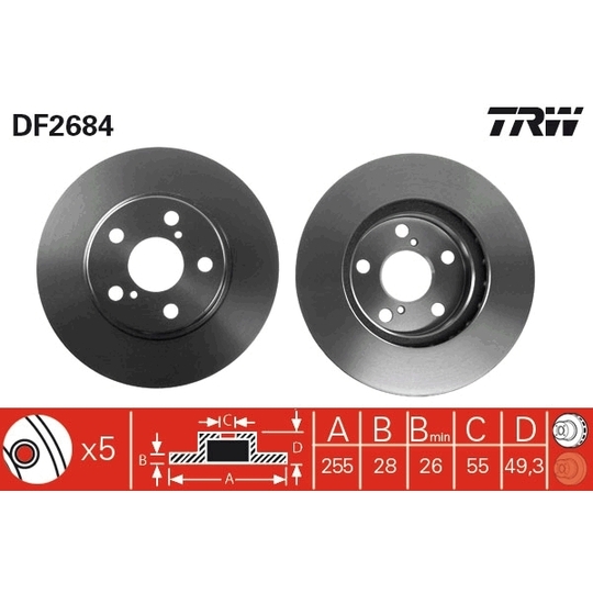DF2684 - Brake Disc 
