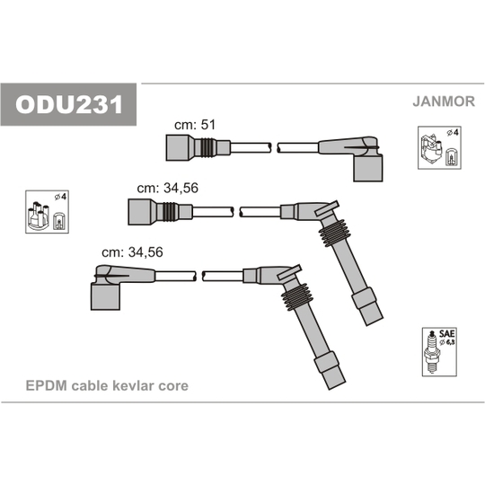 ODU231 - Ignition Cable Kit 