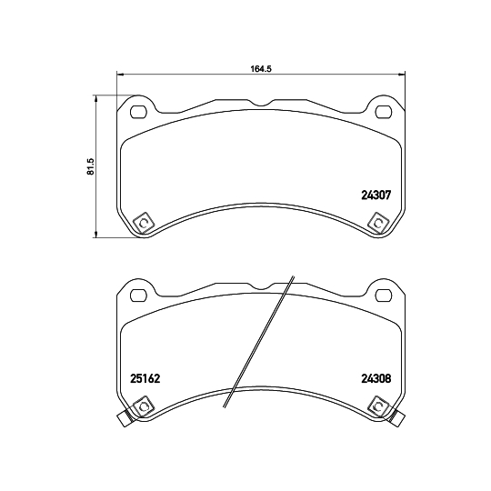 MDB3116 - Brake Pad Set, disc brake 