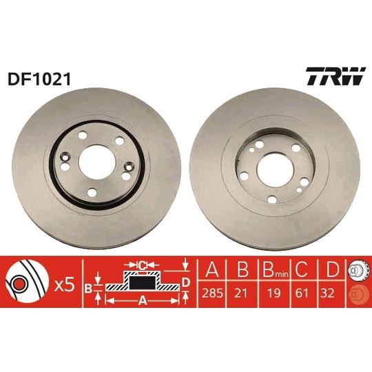 DF1021 - Brake Disc 